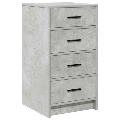 Dressing Table with Mirror Lights 3 pcs Grey Engineered wood
