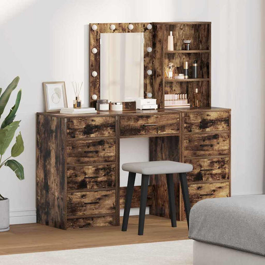 Dressing Table 3 pcs Brown 40 x 41 x 135 cm Engineered wood