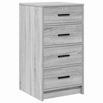 Dressing Table with Mirror Lights 3 pcs Grey Engineered wood