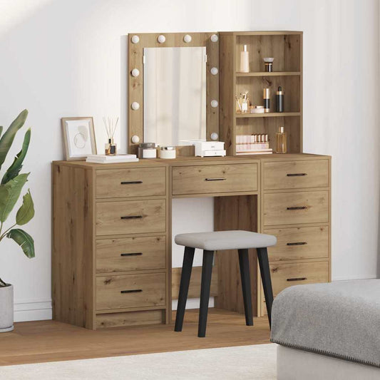 Dressing Table 3 pcs Brown 40 x 41 x 135 cm Engineered Wood