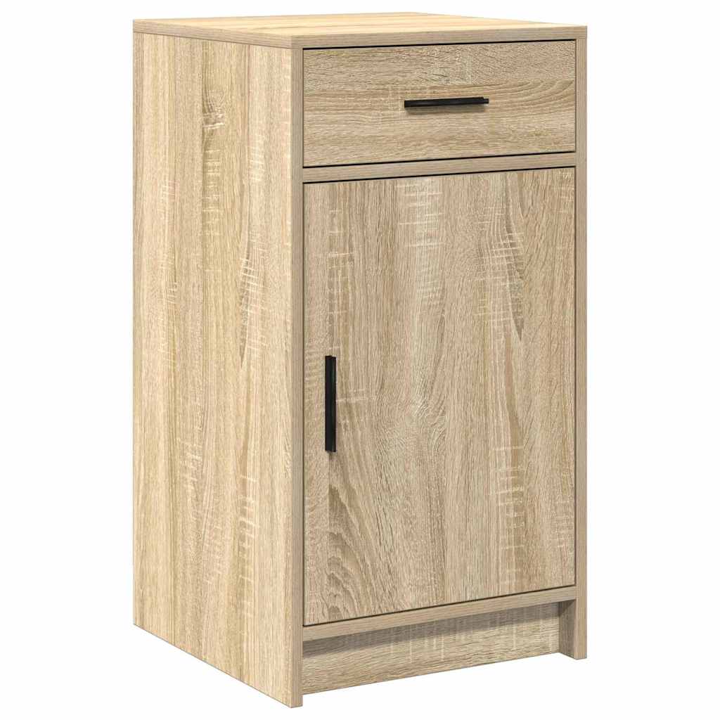 Dressing Table with Mirror Lights 2 pcs Brown Engineered wood