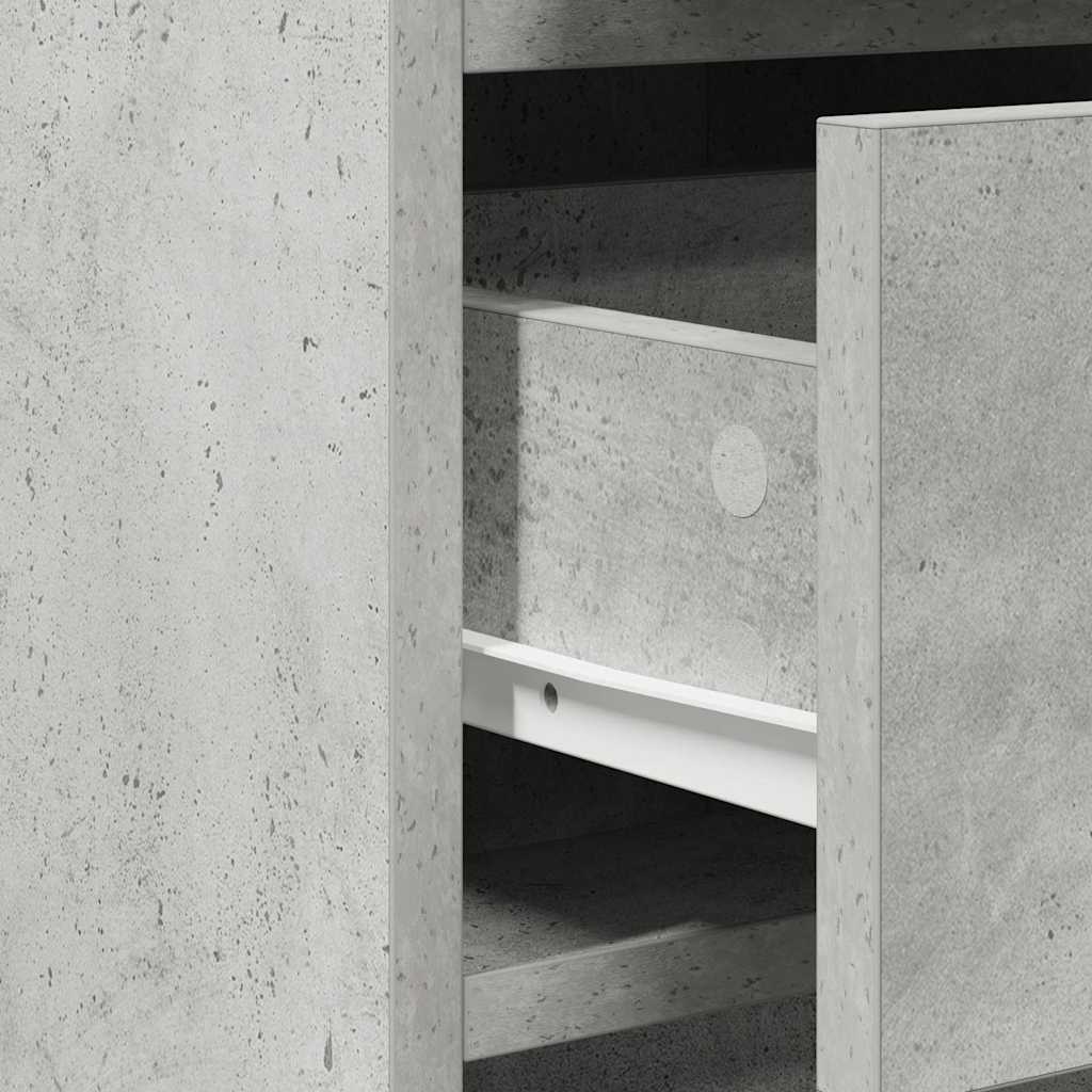 Dressing Table with Mirror Lights 2 pcs Grey Engineered wood