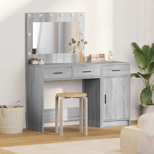 Dressing Table 2 pcs Grey 40 x 41 x 75 cm Engineered wood