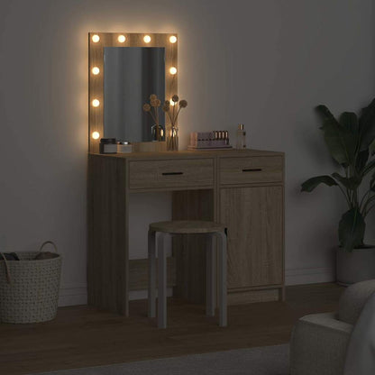 Dressing Table 2 pcs Brown 50 x 41 x 135 cm Engineered wood