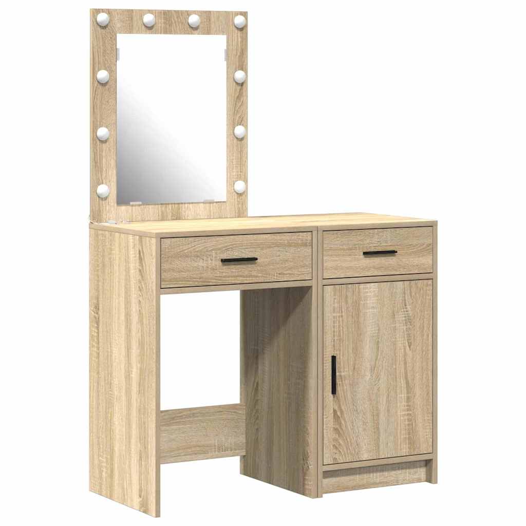 Dressing Table 2 pcs Brown 50 x 41 x 135 cm Engineered wood