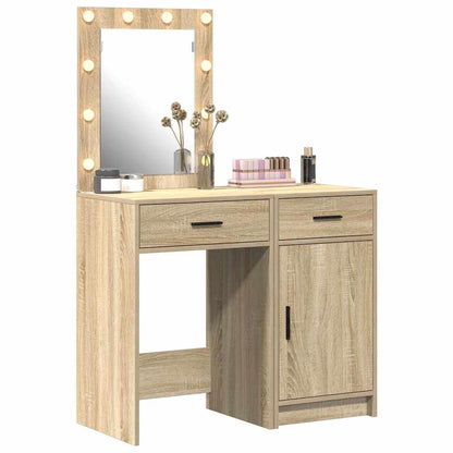 Dressing Table 2 pcs Brown 50 x 41 x 135 cm Engineered wood