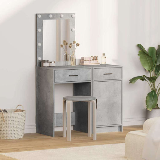 Dressing Table 2 pcs Grey 50 x 41 x 135 cm Engineered wood