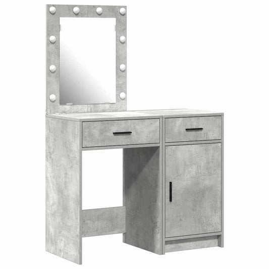 Dressing Table 2 pcs Grey 50 x 41 x 135 cm Engineered wood