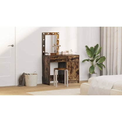Dressing Table 2 pcs Brown 50 x 41 x 135 cm Engineered wood