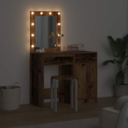 Dressing Table 2 pcs Brown 50 x 41 x 135 cm Engineered wood