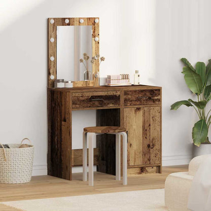 Dressing Table 2 pcs Brown 50 x 41 x 135 cm Engineered wood