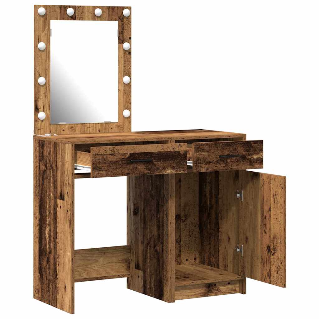 Dressing Table 2 pcs Brown 50 x 41 x 135 cm Engineered wood