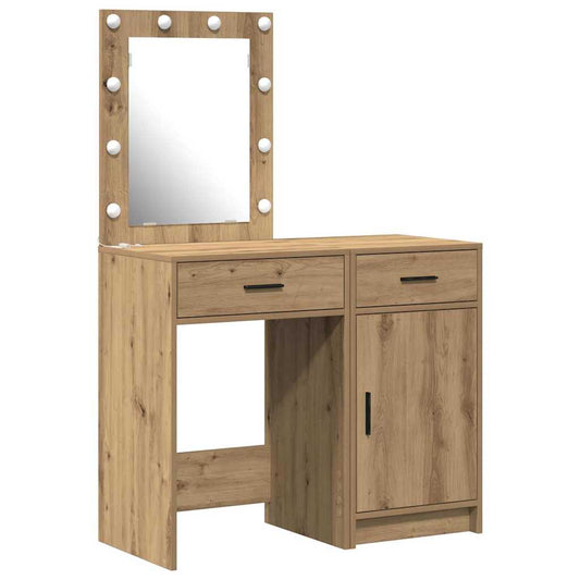 Dressing Table 2 pcs Brown 50 x 41 x 135 cm Engineered wood