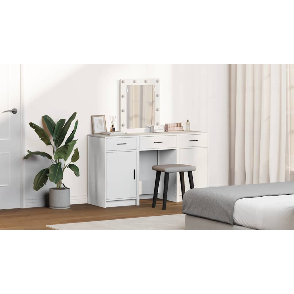 Dressing Table with Door White 50 x 41 x 135 cm Engineered Wood