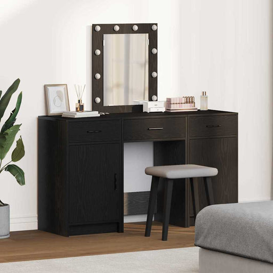 Dressing Table with Door Black 50 x 41 x 135 cm Engineered Wood