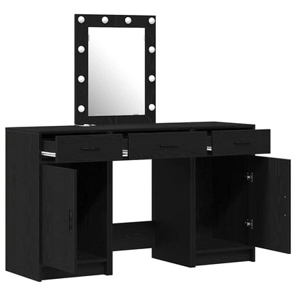Dressing Table with Door Black 50 x 41 x 135 cm Engineered Wood
