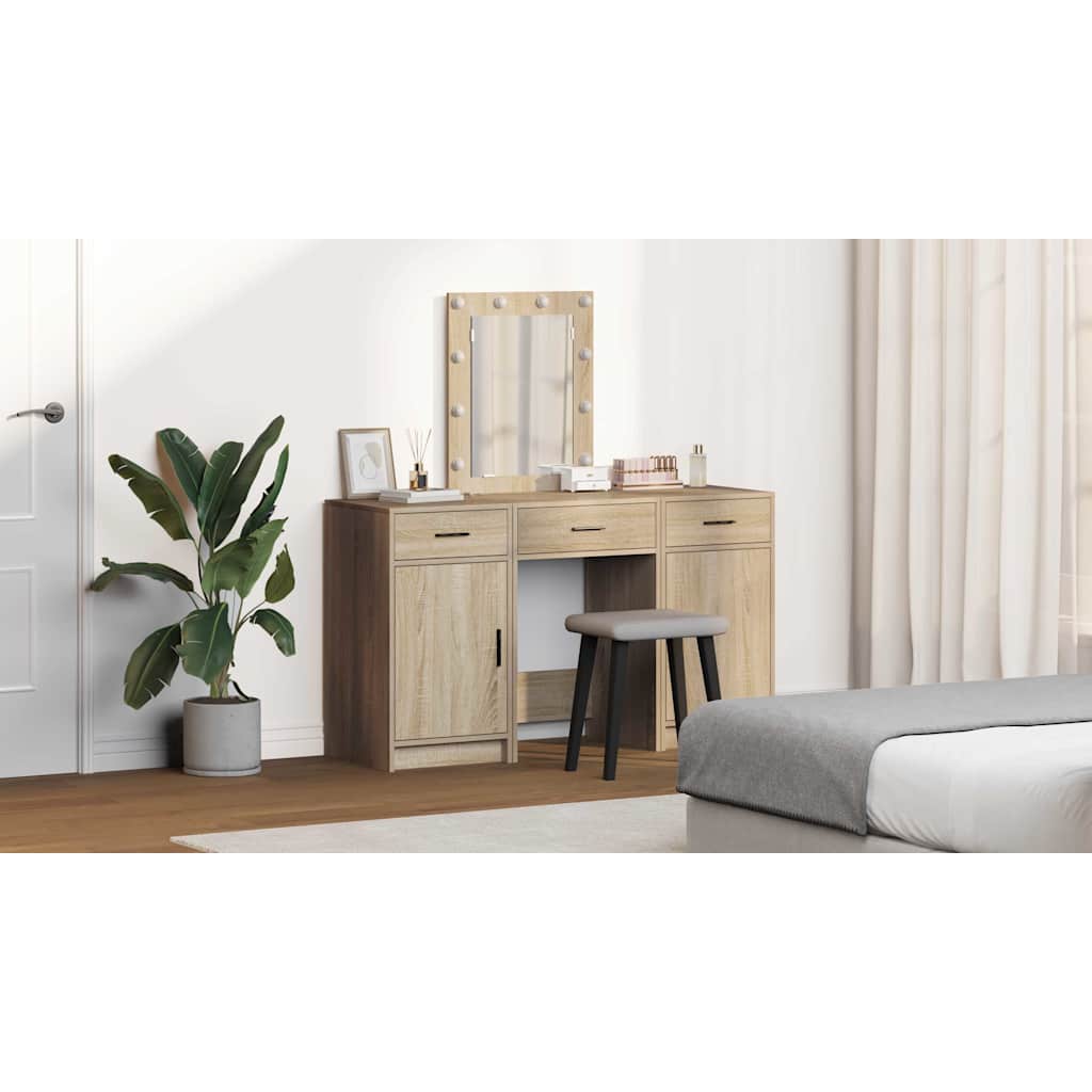 Dressing Table with Door Brown 50 x 41 x 135 cm Engineered Wood