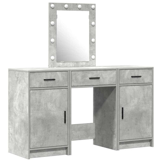 Dressing Table with Door Grey 50 x 41 x 135 cm Engineered Wood