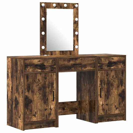 Dressing Table with Door Brown 50 x 41 x 135 cm Engineered Wood