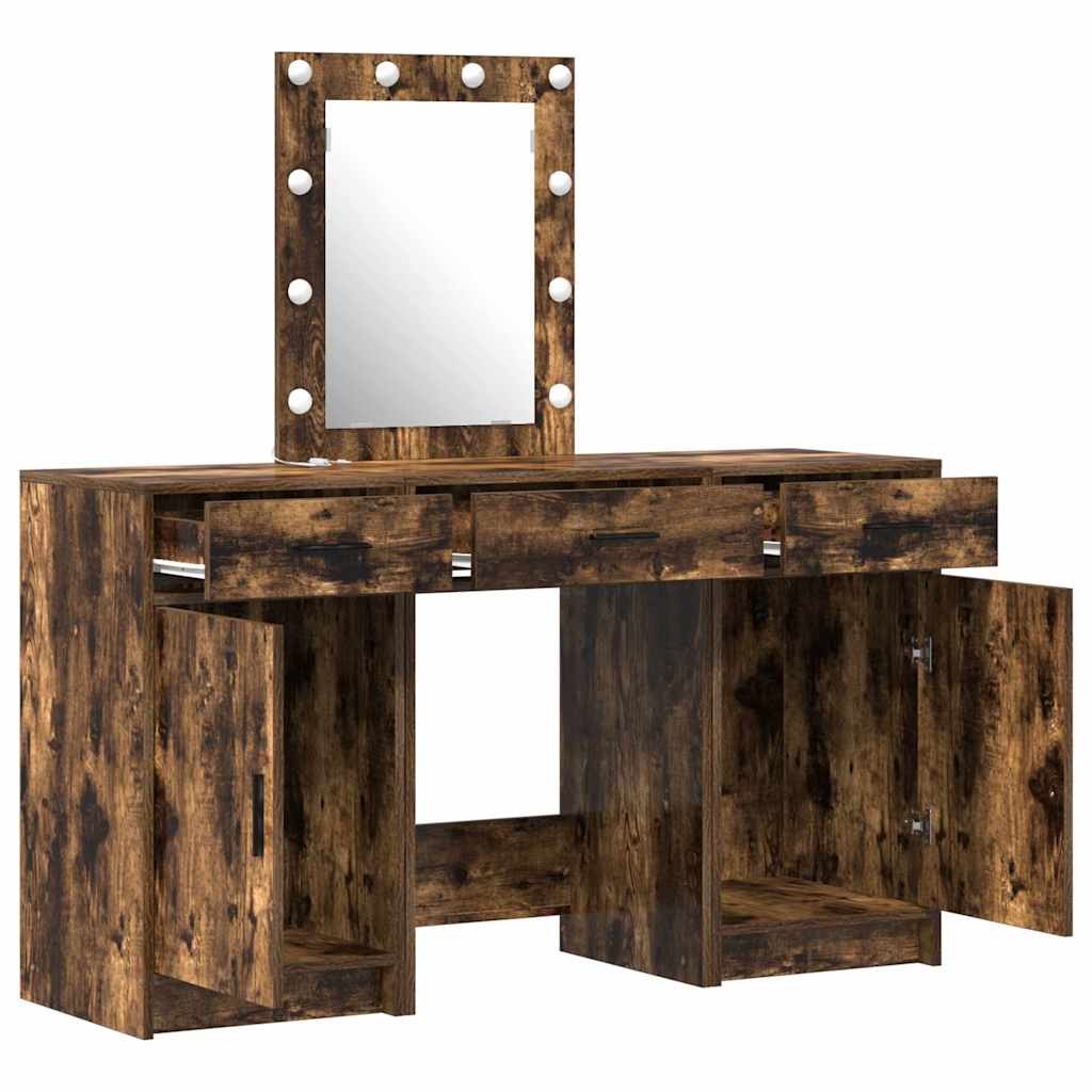 Dressing Table with Door Brown 50 x 41 x 135 cm Engineered Wood