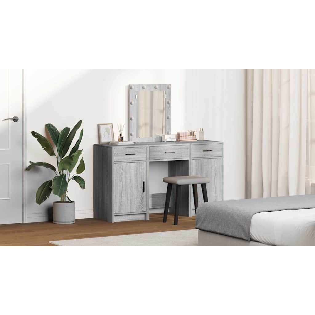Dressing Table with Door Grey 50 x 41 x 135 cm Engineered Wood