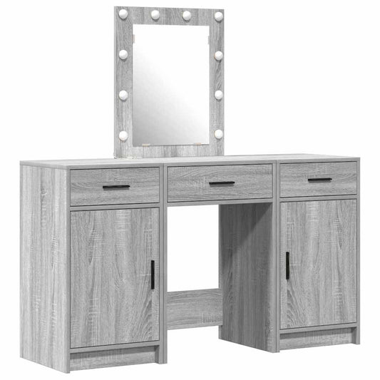 Dressing Table with Door Grey 50 x 41 x 135 cm Engineered Wood