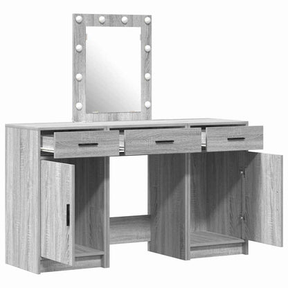 Dressing Table with Door Grey 50 x 41 x 135 cm Engineered Wood