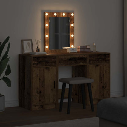 Dressing Table with Door Brown 50 x 41 x 135 cm Engineered Wood