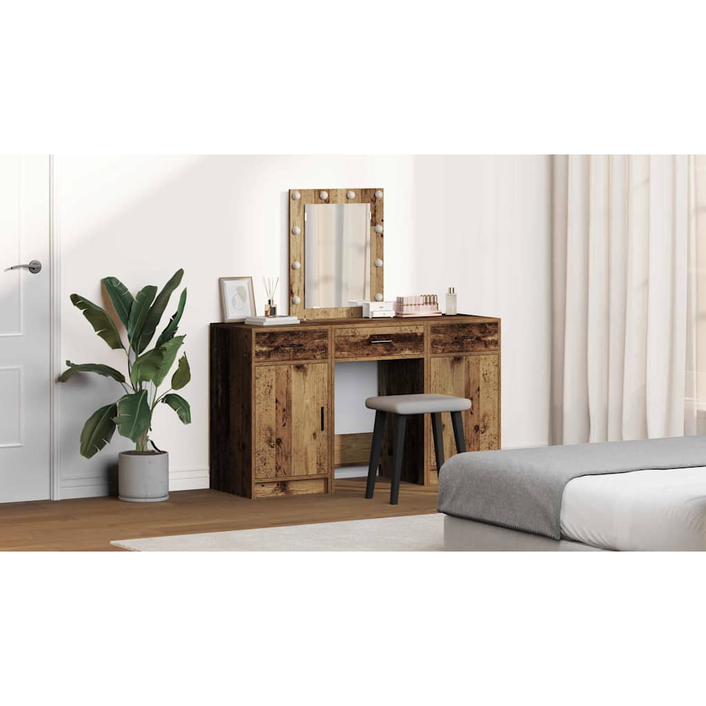 Dressing Table with Door Brown 50 x 41 x 135 cm Engineered Wood