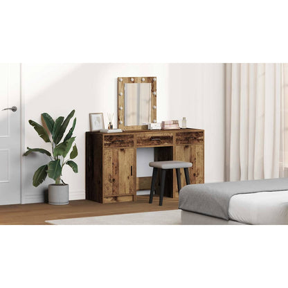 Dressing Table with Door Brown 50 x 41 x 135 cm Engineered Wood
