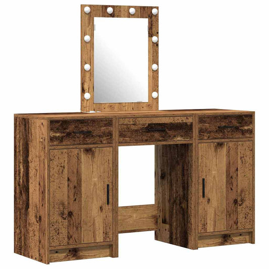 Dressing Table with Door Brown 50 x 41 x 135 cm Engineered Wood