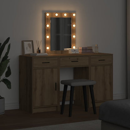 Dressing Table with Door Brown 50 x 41 x 135 cm Engineered Wood