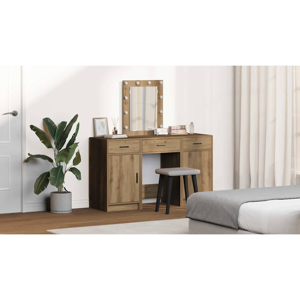 Dressing Table with Door Brown 50 x 41 x 135 cm Engineered Wood