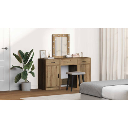 Dressing Table with Door Brown 50 x 41 x 135 cm Engineered Wood
