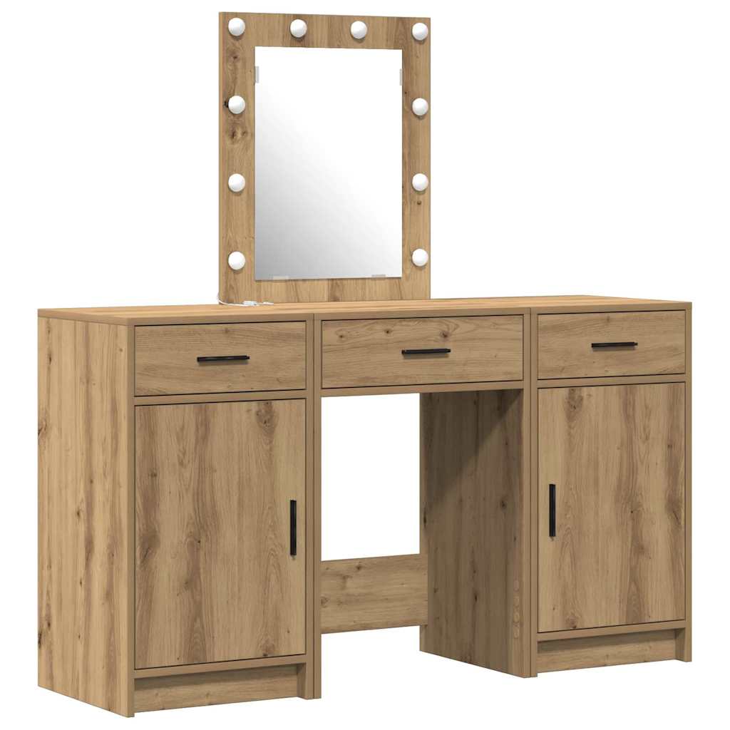 Dressing Table with Door Brown 50 x 41 x 135 cm Engineered Wood
