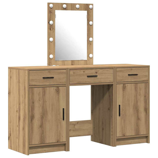 Dressing Table with Door Brown 50 x 41 x 135 cm Engineered Wood