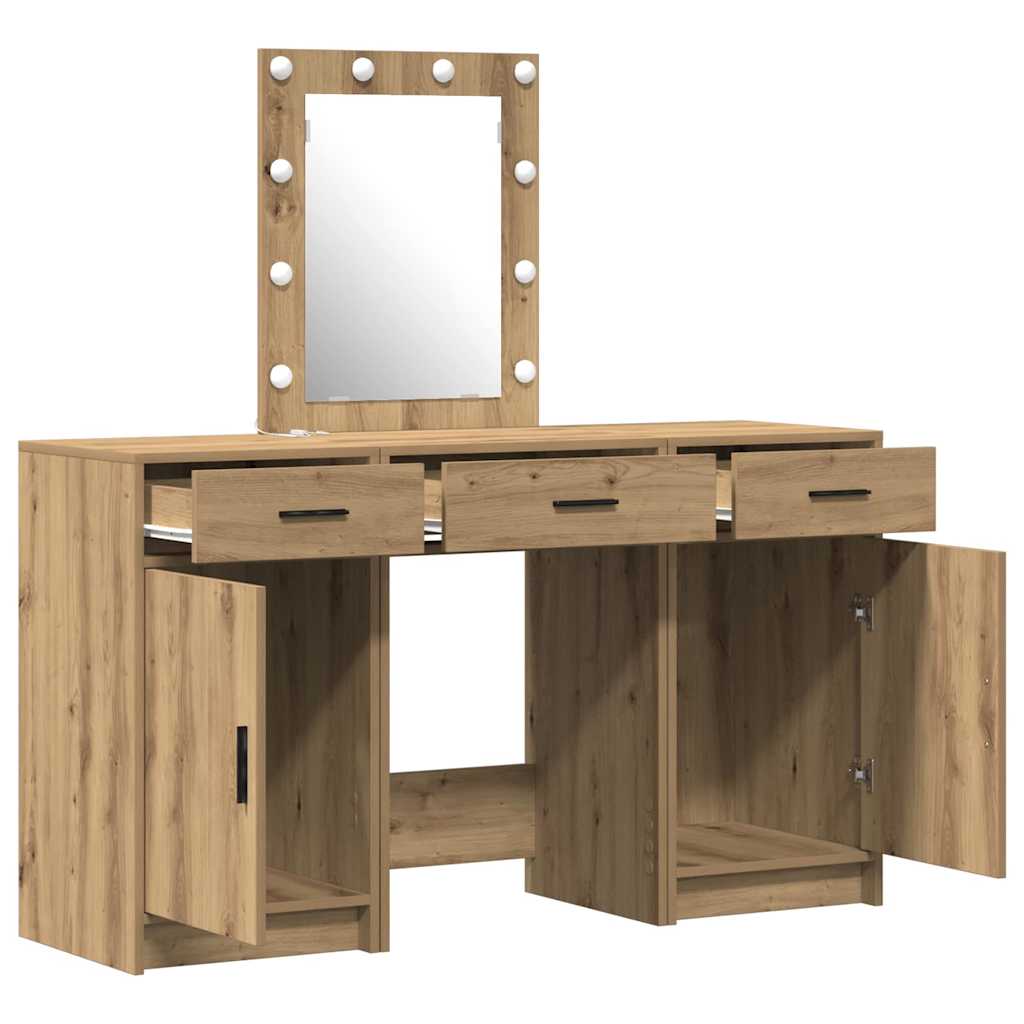 Dressing Table with Door Brown 50 x 41 x 135 cm Engineered Wood