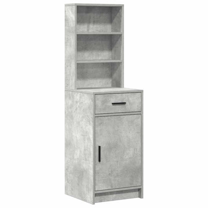 Dressing Table with Mirror Lights 2 pcs Grey Engineered Wood