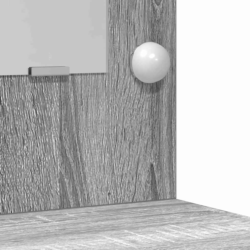 Dressing Table Set with Shelf 2 pcs Grey Sonoma Engineered Wood