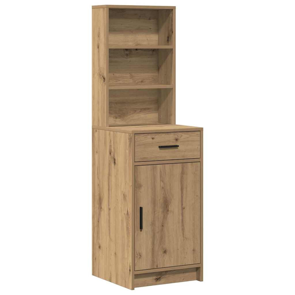 Dressing Table Set with Shelf 2 pcs Artisan Oak Engineered Wood