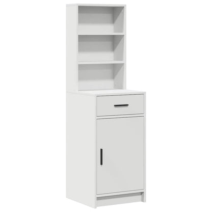 Dressing Table Set with Drawer 3 pcs White Engineered Wood
