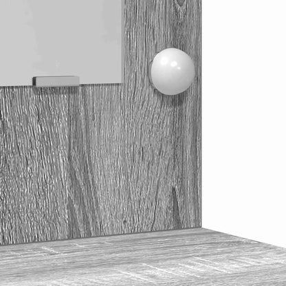 Dressing Table Set with Shelf 3 pcs Grey Sonoma Engineered Wood