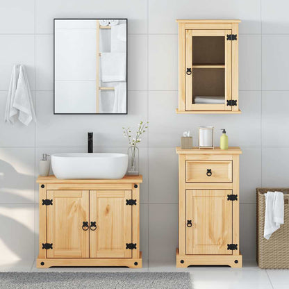 3 Piece Bathroom Furniture Set "Corona" Solid Wood Pine