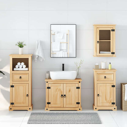 4 Piece Bathroom Furniture Set "Corona" Solid Wood Pine