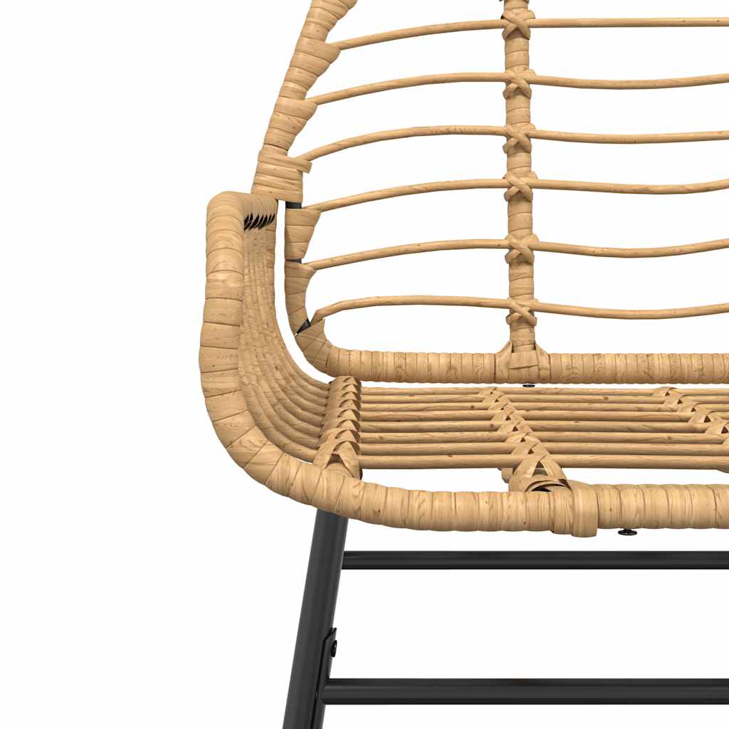 3 Piece Garden Dining Set Brown Poly Rattan Glass