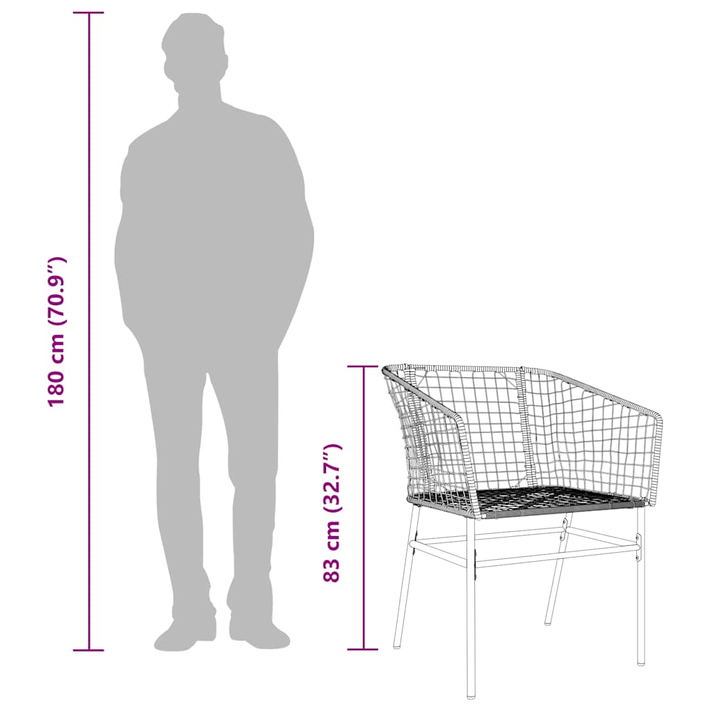 9 Piece Garden Dining Set Black Poly Rattan Glass