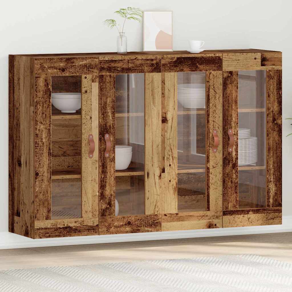 Wall Cabinets 2 pcs Old Wood 69.5 x 34 x 90 cm Engineered Wood