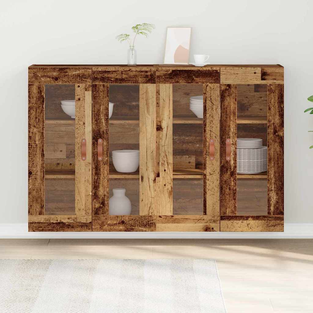 Wall Cabinets 2 pcs Old Wood 69.5 x 34 x 90 cm Engineered Wood