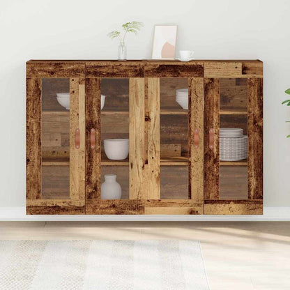 Wall Cabinets 2 pcs Old Wood 69.5 x 34 x 90 cm Engineered Wood