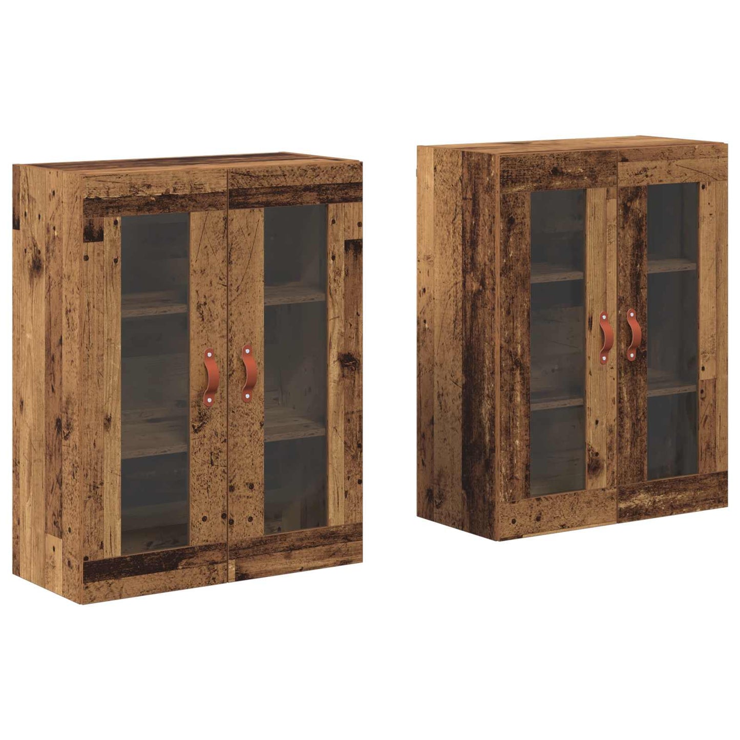 Wall Cabinets 2 pcs Old Wood 69.5 x 34 x 90 cm Engineered Wood
